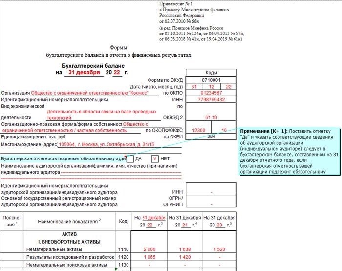 Бухгалтерский баланс предприятия – форма 1 или 0710001?