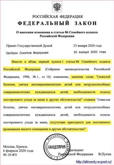 Жилищные алименты. Взыскание «жилищных алиментов» в судебном порядке