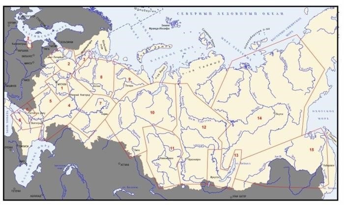 Сравнительная таблица внутренних водных путей